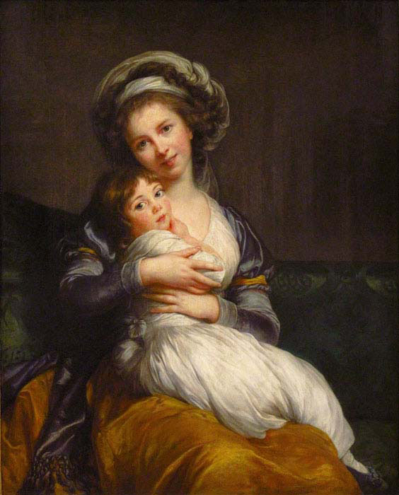 self portrait with her daughter jeanne lucie